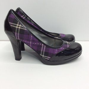 UNION BAY "Peakabove" Black/Purple Plaid Shoes - 8